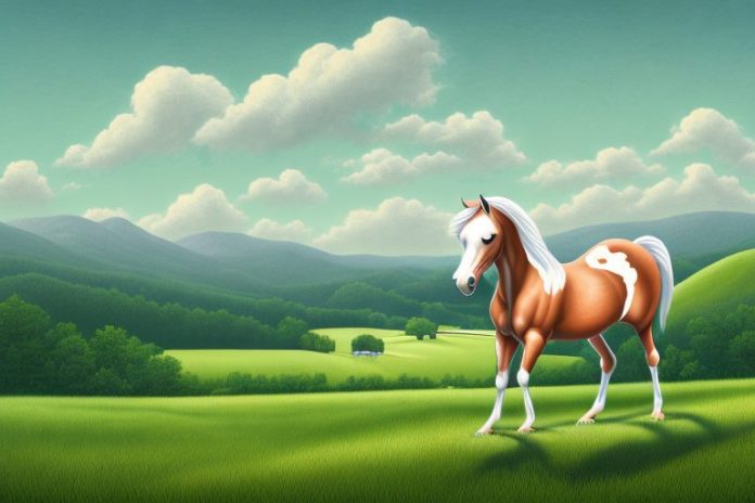 A cleveland bay horse in a rural setting