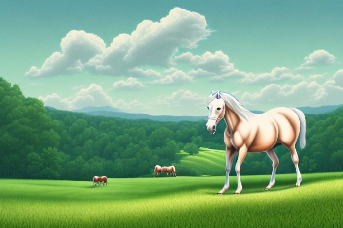 A cleveland bay horse in a rural setting