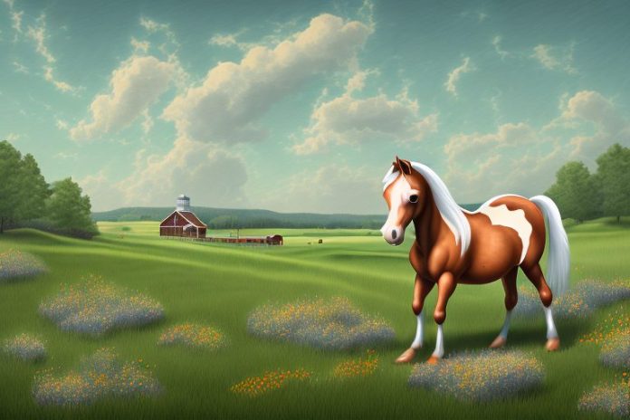 A cleveland bay horse in a rural setting