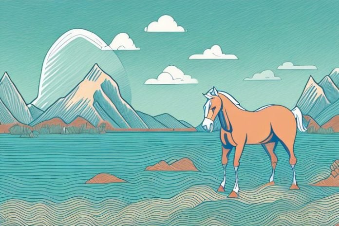 A cleveland bay horse in a scenic kimberley landscape