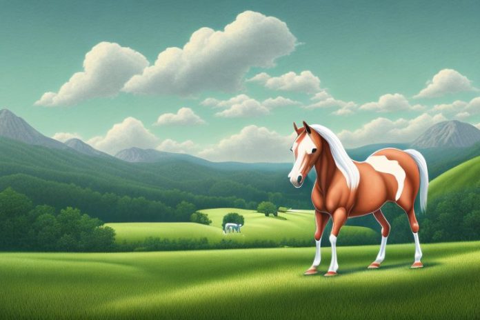 A cleveland bay horse in a rural setting