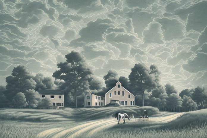A cleveland bay horse in a rural setting in worcester