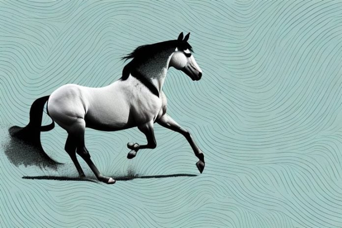 A trakehner horse galloping through the kwamashu landscape