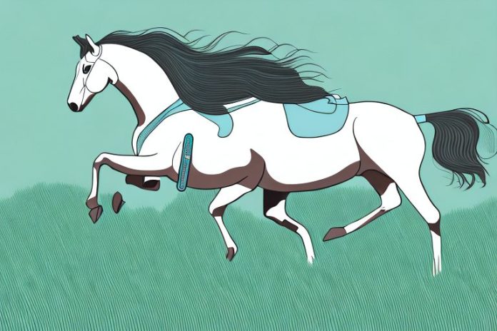 A trakehner horse galloping through a field in bloemfontein