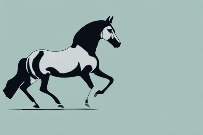 A trakehner horse galloping through a kathu landscape