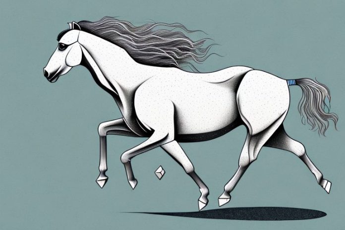 A kathiawari horse galloping through the empangeni landscape