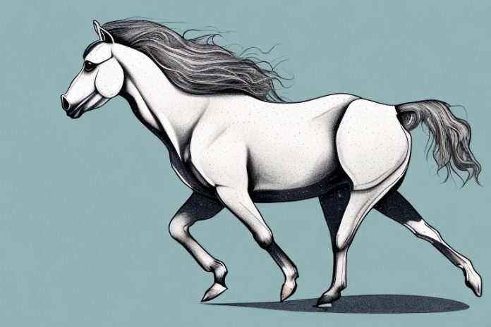 A kathiawari horse galloping through a landscape in king william's town