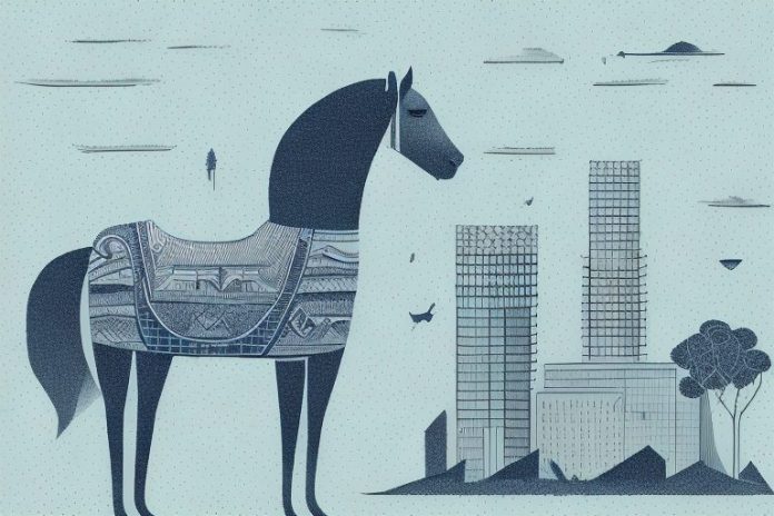 A kathiawari horse in a johannesburg landscape