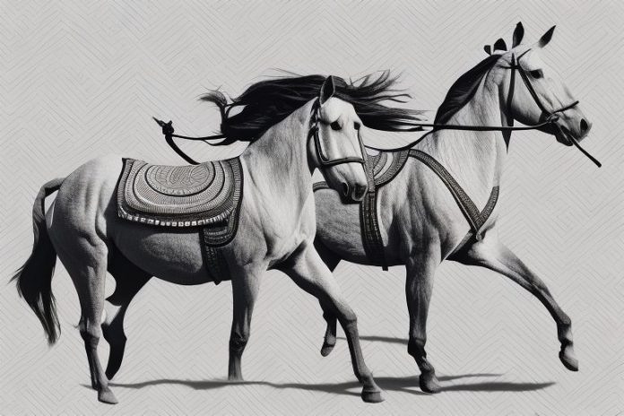 A kathiawari horse galloping through the streets of soweto