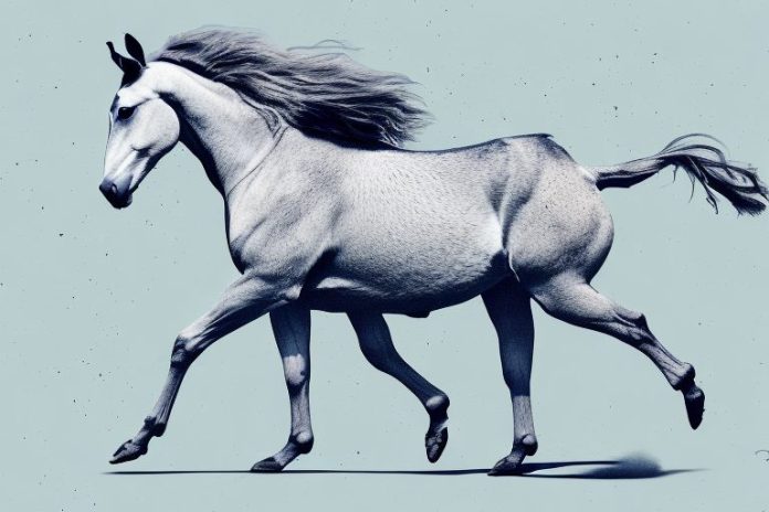 A kathiawari horse galloping through the east rand landscape