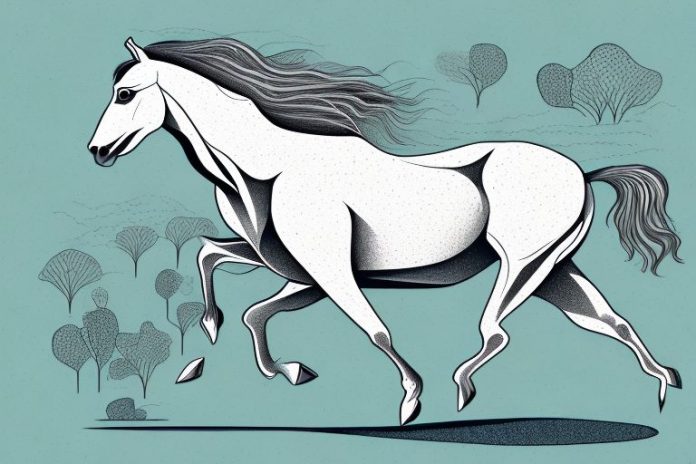 A kathiawari horse galloping through a scenic landscape in vanderbijlpark