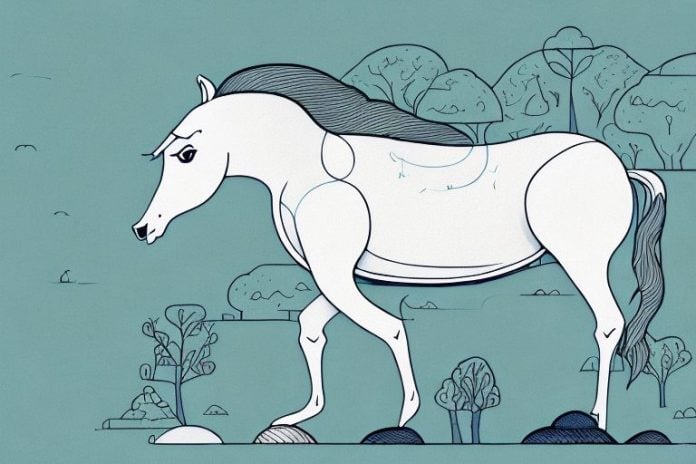 A kathiawari horse in a midrand landscape