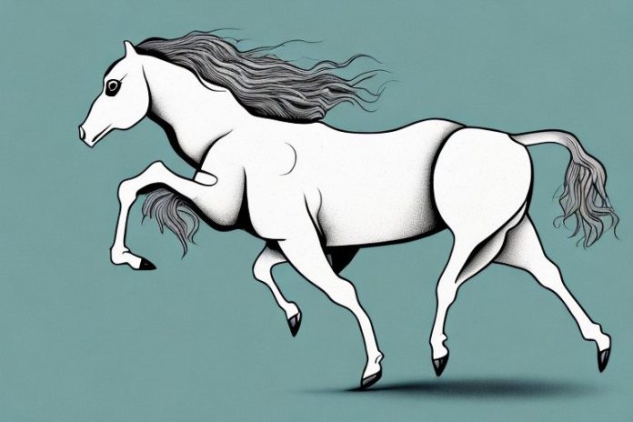 A kathiawari horse galloping through a landscape in roodepoort