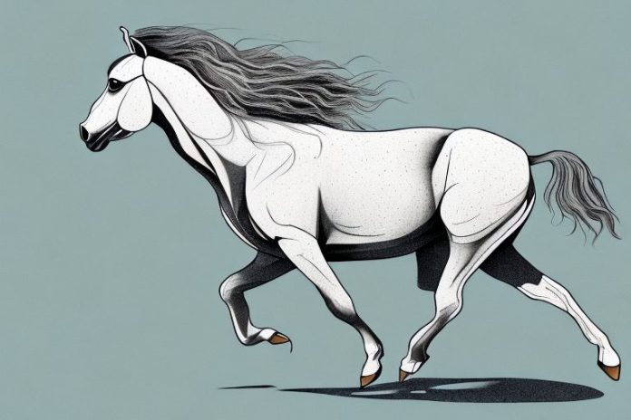 A kathiawari horse galloping through the countryside in polokwane