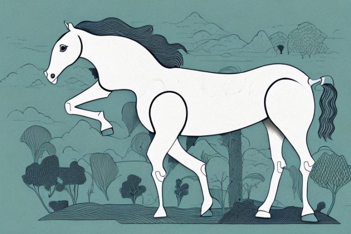 A kathiawari horse in a scenic landscape of phalaborwa