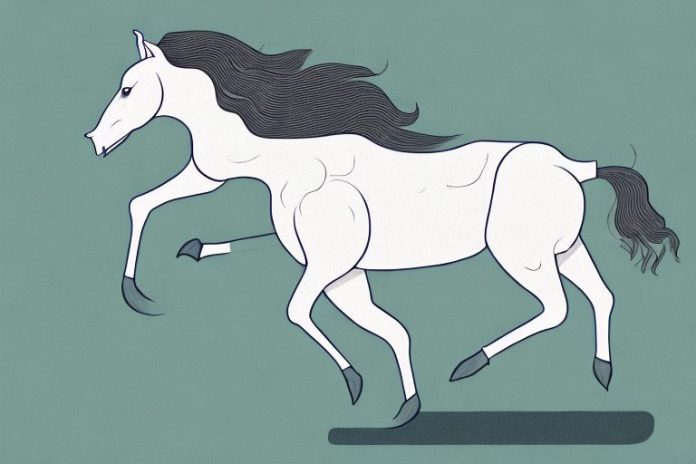 A kathiawari horse galloping through the landscape of louis trichardt
