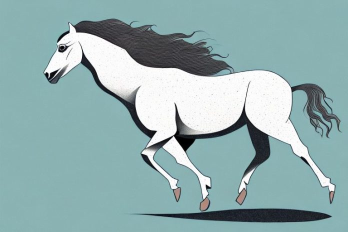 A kathiawari horse galloping through the mpumalanga landscape