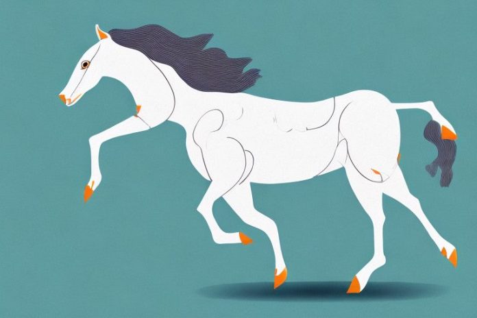 A kathiawari horse galloping through the kimberley landscape
