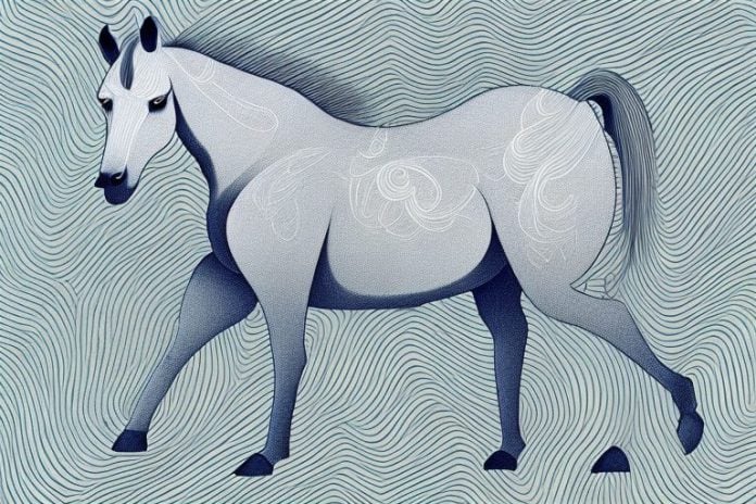 A kathiawari horse in its natural environment in upington