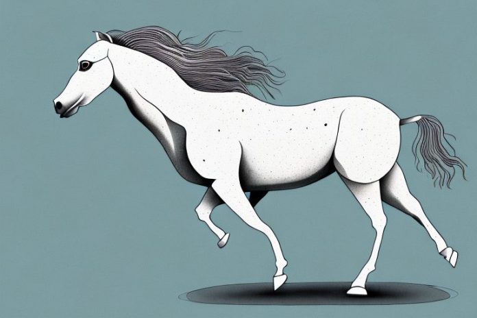 A kathiawari horse galloping through the western cape landscape