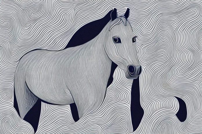 A horse in the black forest of soweto