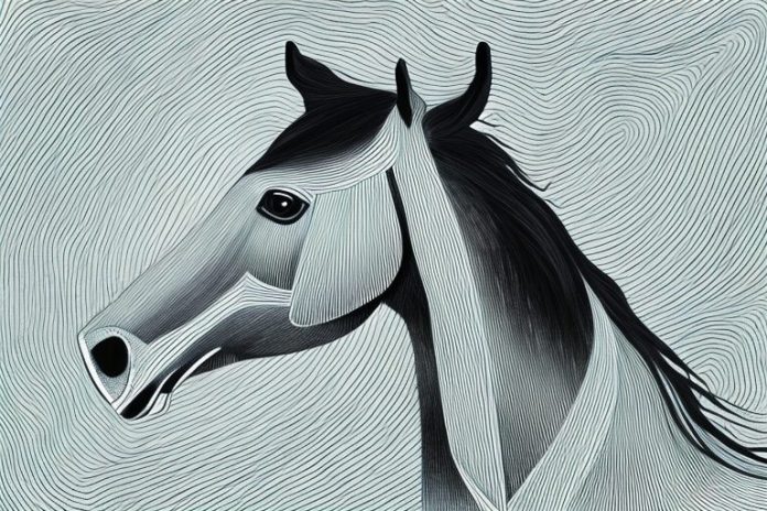 A horse in the black forest of cape town