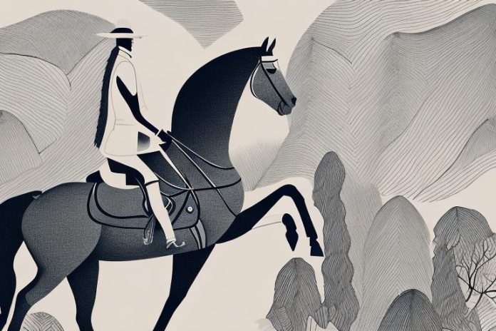 A horse and rider in the black forest of somerset west