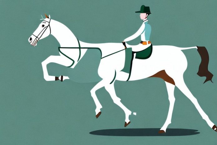 An irish sport horse in a field in mthatha