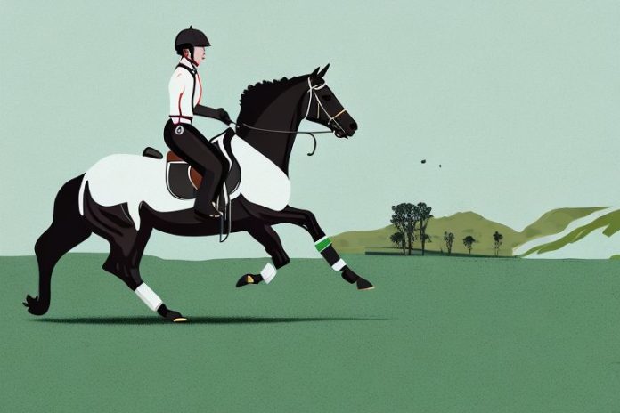 An irish sport horse galloping through a rural landscape in aliwal north