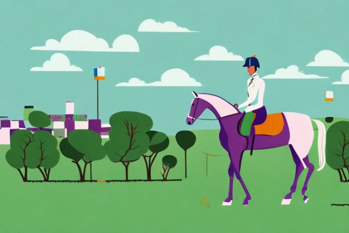 An irish sport horse in a rural soweto landscape