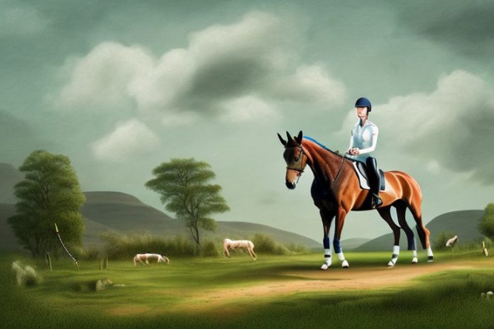 An irish sport horse in a rural landscape in limpopo