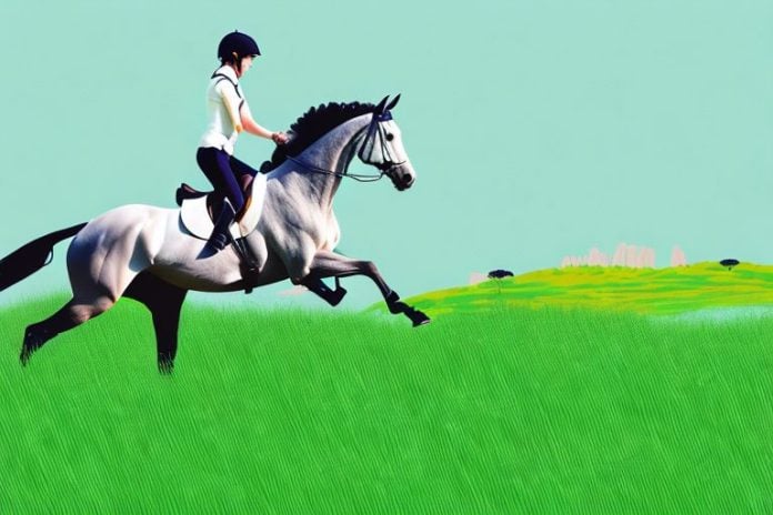 An irish sport horse galloping through a grassy field in mokopane
