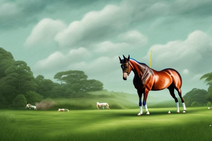 An irish sport horse in a rural landscape in nelspruit