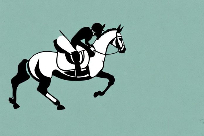 An irish sport horse galloping through a witbank landscape