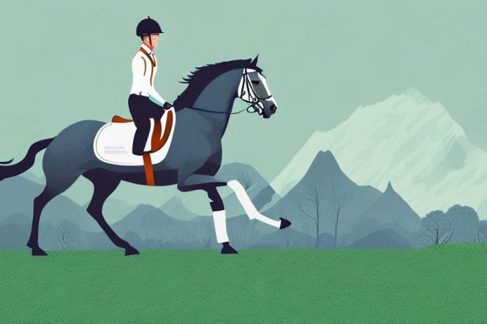 An irish sport horse galloping through a scenic landscape in lydenburg
