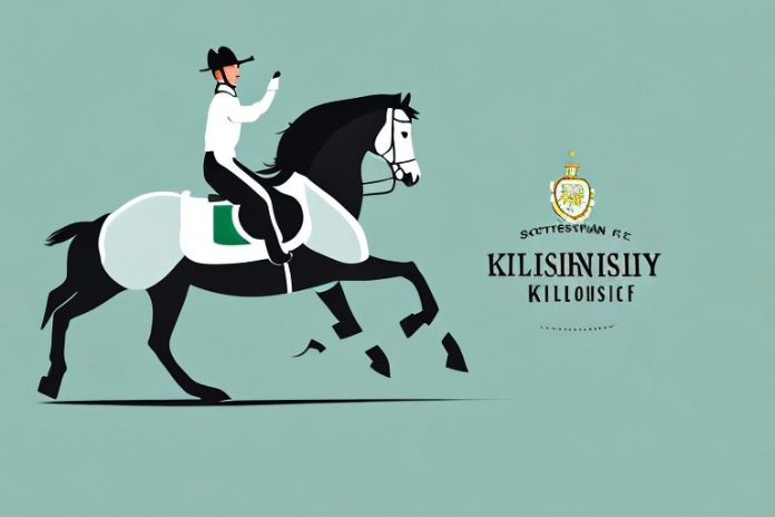 An irish sport horse galloping through a scenic kimberley landscape