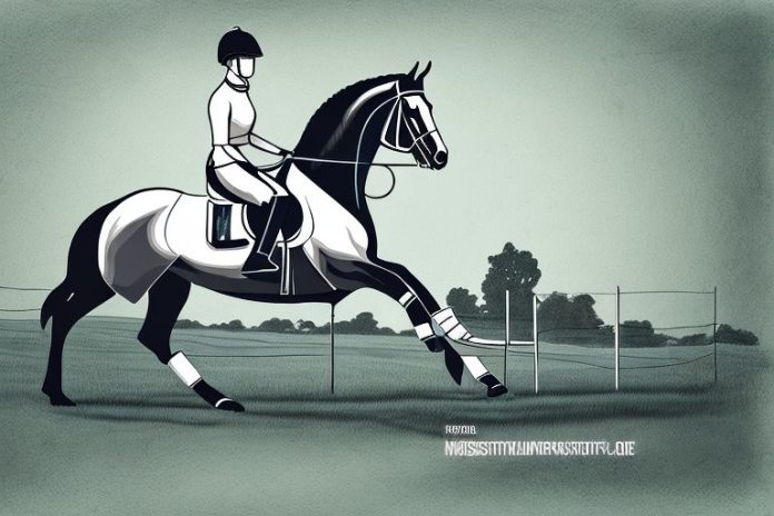 An irish sport horse in a rural setting in mafikeng