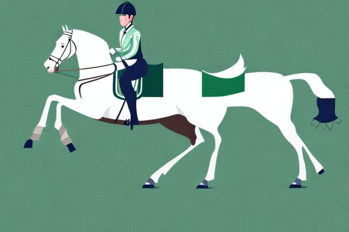 An irish sport horse in a rural setting