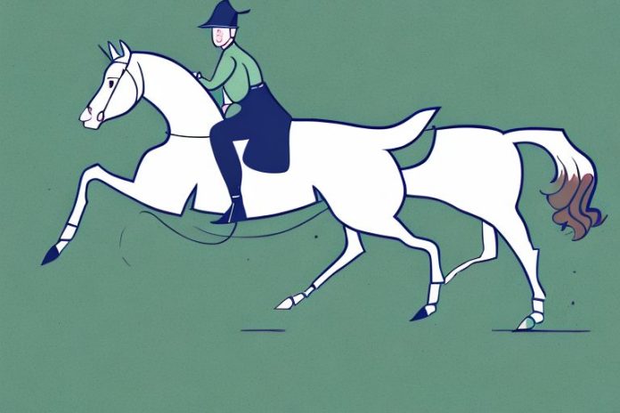An irish sport horse galloping through the countryside of oudtshoorn