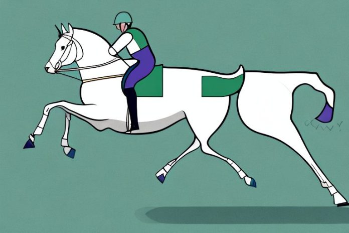 An irish sport horse galloping through the scenic landscape of hermanus
