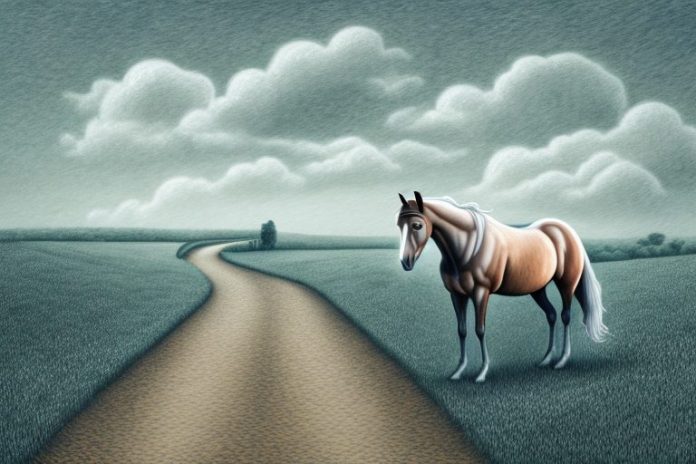 A horse in the countryside