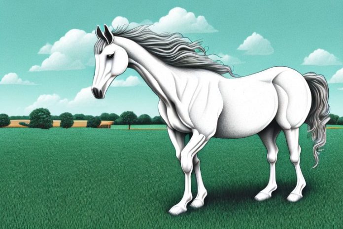A cob horse in a field in nelspruit