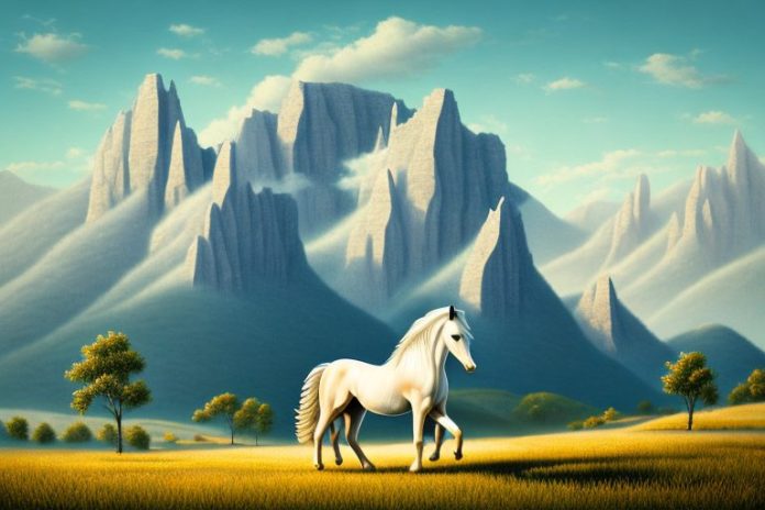 A cob horse in a field