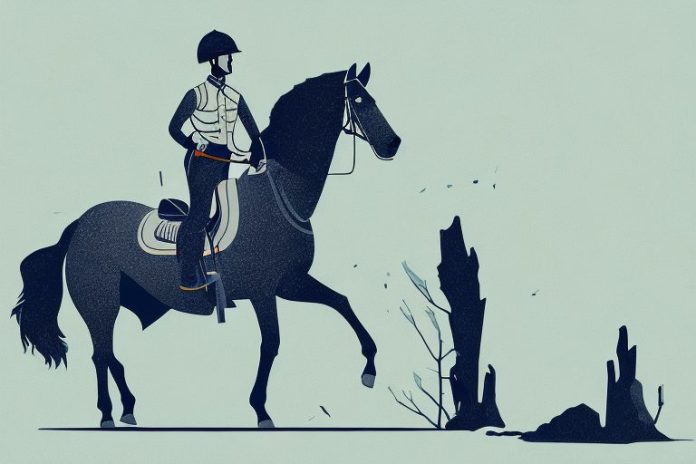 A horse and rider in the kathu countryside