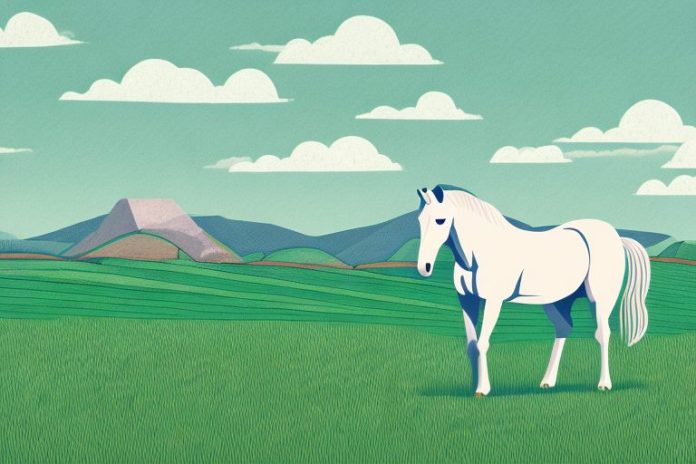 A horse in a field