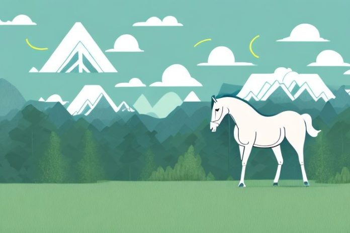 A horse in a field
