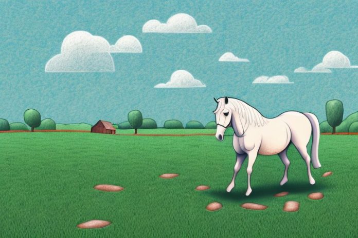 A horse in a field