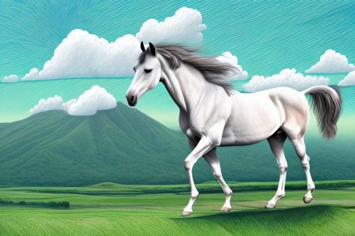 A horse in a tongan landscape