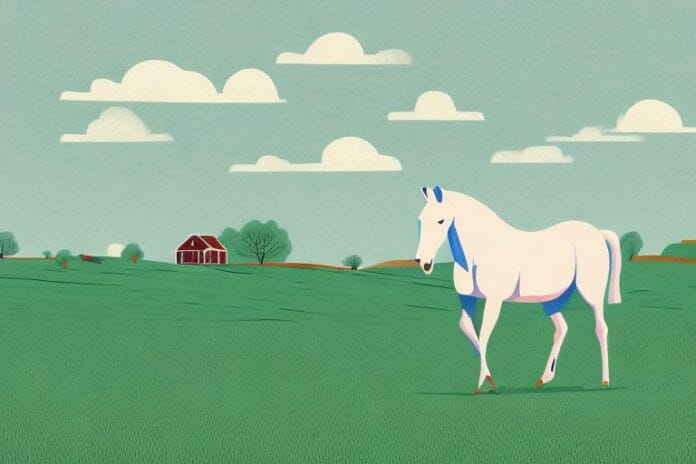 A horse in a rural east london landscape