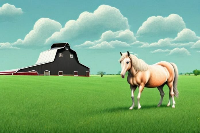 A horse in a field